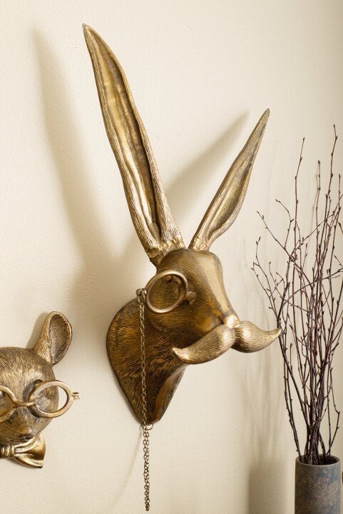 Unique Animal Head Wall Decor | Hand-Painted Resin Art for Playful Home Accents